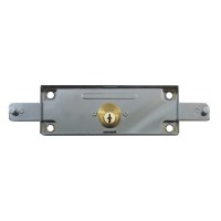 Tessi 6410 Central Shutter Door Lock Silver with Brass Cylinder