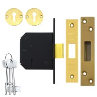 Willenhall M1C 5 Lever Dead lock 80mm Polished brass