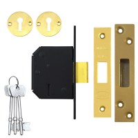 Willenhall M1C 5 Lever Dead lock 67mm Polished brass