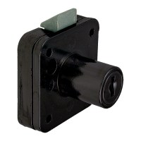 L&F 5883 Cylinder Drawer Lock Black