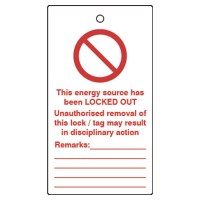 Asec Lockout Tagout Safety Tags Pack of 10 - Do not Operate