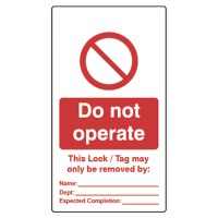 Asec Lockout Tagout Safety Tags Pack of 10 - Do not Operate