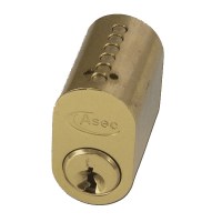 Asec 6 Pin External Scandinavian Oval Cylinder Brass