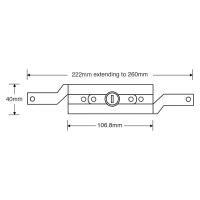 Steel Line Roller Door Lock with Black Fascia