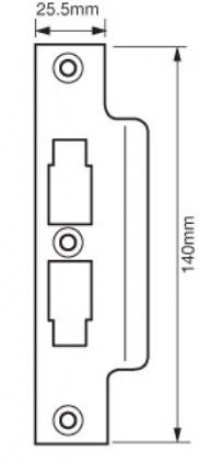 Union 2077 Strike Plate Keep Satin Chrome