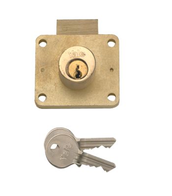 Yale 066 Cylinder Till and Drawer Lock in Brass