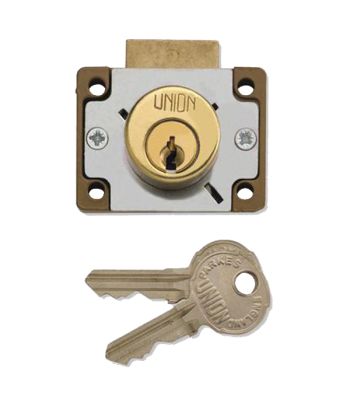 Union 4147 Cylinder Cupboard and Drawer Lock in Brass