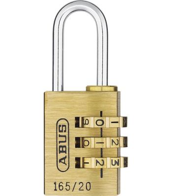 ABUS 165 Series 3 and 4 Wheel Combination Brass Padlock