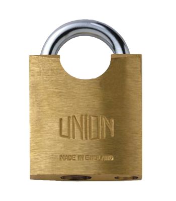 Union 3142 5 pin Brass Padlock Closed Shackle 52mm