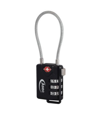TSA Combination Padlock with Cable from Asec
