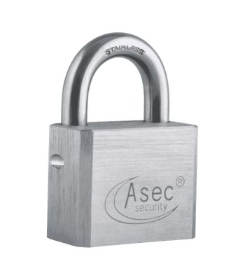 Asec Chrome Plated Brass Open Shackle Padlock Without Cylinder