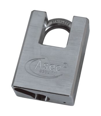 Asec Chrome Plated Brass Closed Shackle Padlock Without Cylinder
