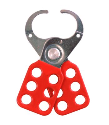 Asec Lockout Tagout Safety Hasp - Vinyl Coated in Red