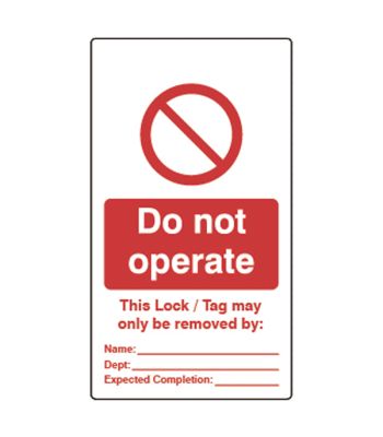 Asec Lockout Tagout Safety Tags Pack of 10 - Do not Operate