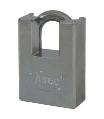 Asec Chrome Plated Brass Padlock Closed Shackle With Removeable Cylinder