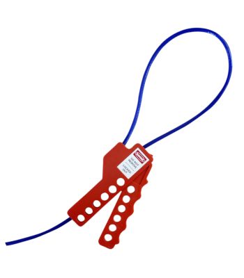 Asec Lockout Tagout Safety Cable Hasp Non Conductive - Red Nylon