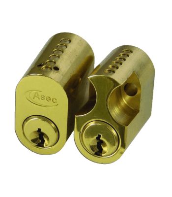 ASEC 6-Pin Internal-External Scandinavian Oval Cylinder Pair