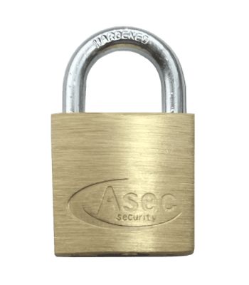 Asec Standard Shackle 3 - 4 - 5 Pin Brass Padlock Keyed Alike