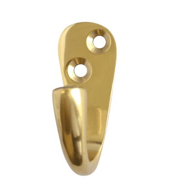 Asec Wardrobe Single Hook in Brass