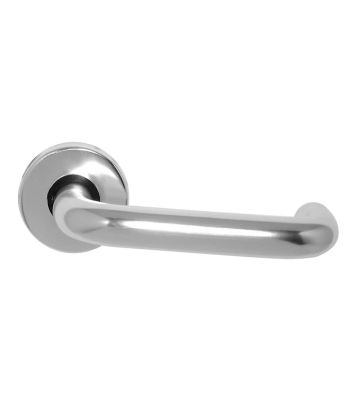 Asec Aluminium Door Handle On Round Rose