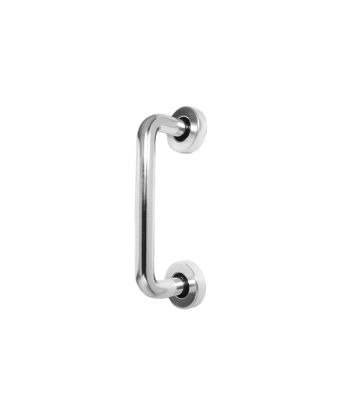 Asec Bolt Fix Pull Door Handle with Rose Aluminium