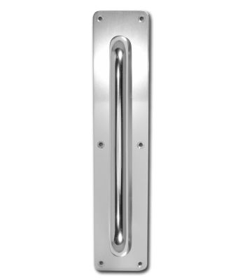 Asec Screw Fix Pull Door Handle on Plate Aluminium