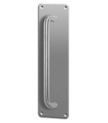 Asec Screw Fix Pull Door Handle on Plate Stainless Steel