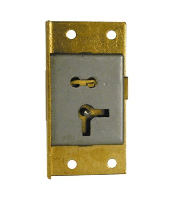 Asec 20 - 1 Lever Cupboard Lock in Brass
