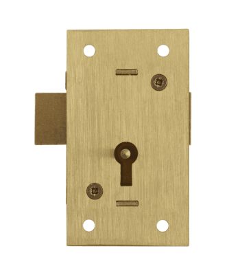 Asec 36 - 2 Lever Straight Cupboard Lock in Brass