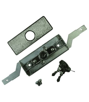 Steel Line Roller Door Lock with Black Fascia