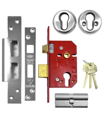 Union 222441E BS:3621 Euro Cylinder Mortice Sash Lock