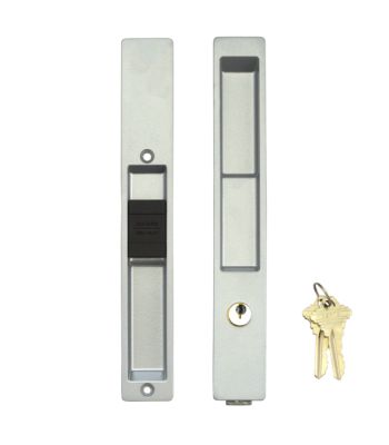 Adams Rite 4190 Flush Handle set for MS1848 Deadlock Silver With Cylinder