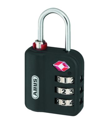 ABUS 147TSA Luggage Combination Padlock TSA approved Black