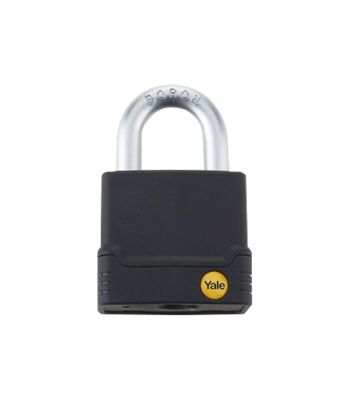 Yale Weatherproof Padlock High Security with Anti Cut - Black