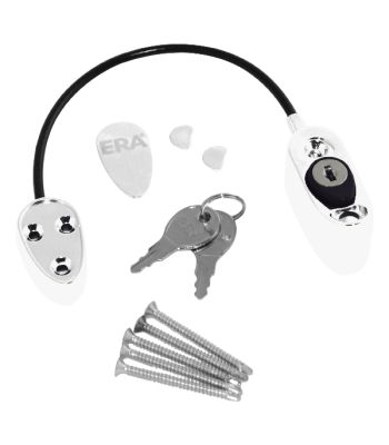 ERA 723 Safety Window Restrictor Locking - Brown Chrome Gold White