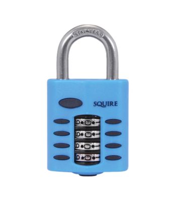 Squire CP50S Combination Weather Resistant Padlock Open Shackle - 50mm