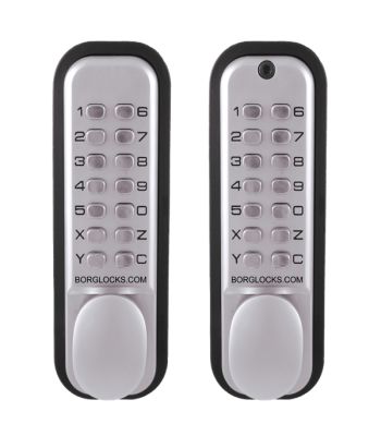 Borg Locks BL 2021 Digital Lock Back to Back Lock Satin Chrome - BL2021