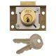 Union 4138 Cylinder Springbolt Cupboard Till Lock in Brass