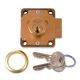 Union 4106 Cylinder Straight Cupboard Lock in Brass