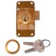 Union 4143 Cylinder Straight Cupboard Lock in Brass