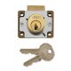 Union 4148 Cylinder Springbolt Cupboard - Till Lock in Brass