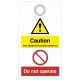 Asec Lockout Tagout Safety Tag Caution - Do Not Operate