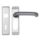 Asec Aluminium Door Handle On Plate Silver