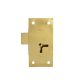 Asec 100 - 1 Lever Straight Cupboard Lock in Brass