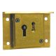 Asec 2 Lever Drawer and Till Lock in Brass