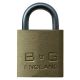 B&G Brass Open Shackle Padlock Warded Keyed Like and Differ